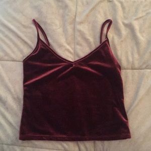 Forever 21 Cropped Velvet Tank